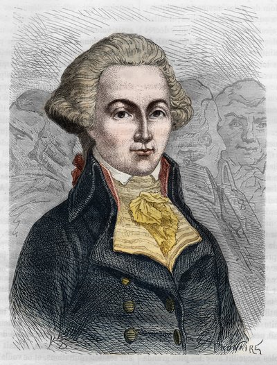 Portrait de Marguerite Élie Guadet, homme politique français (1758-1794). Gravure de 1866 dans « Histoire de la Révolution française » par Adolphe Thiers. Collection privée. - Anonymous Anonymous