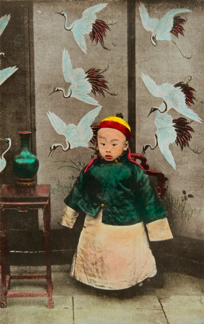 Portrait de Puyi (Pou yi) vers 1911 (1906-1967) 12e et dernier empereur chinois de la dynastie Qing (gravure) - Anonymous Anonymous