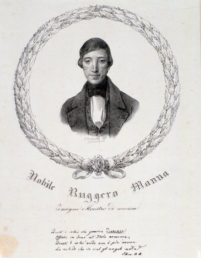 Portrait de Ruggero Manna (lithographie) - Anonymous Anonymous