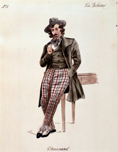 Portrait de Schaunard, de La bohème de Puccini (1892-1895) - Anonymous Anonymous