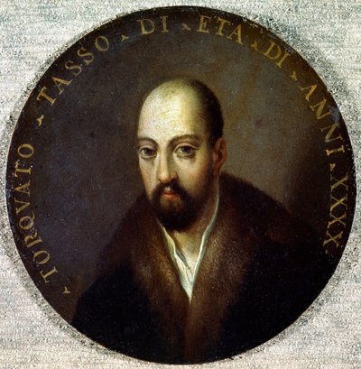 Portrait de Torquato Tasso (huile sur cuivre) - Anonymous Anonymous
