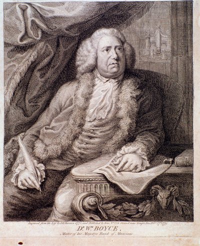 Portrait du compositeur anglais William Boyce - Anonymous Anonymous