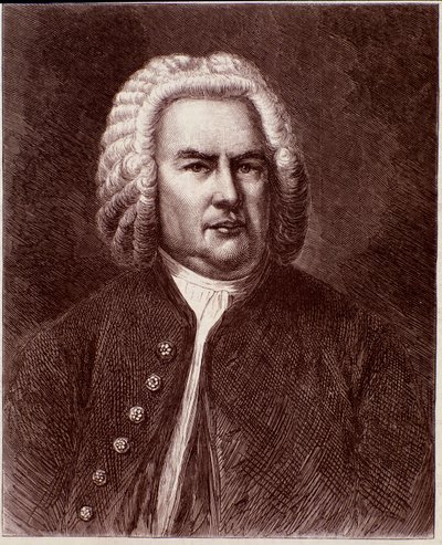 Portrait du compositeur allemand Johann Sebastian Bach (Gravure. 19ème siècle) - Anonymous Anonymous