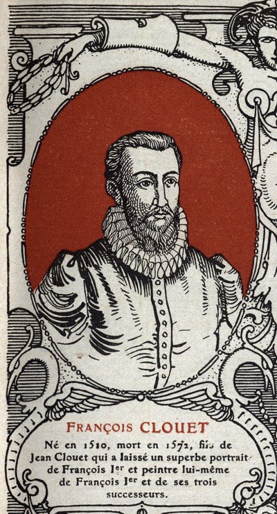 Portrait du peintre français François Clouet (1510-1572). Gravure de 1914 - Anonymous Anonymous