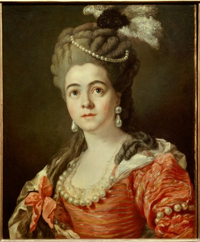 Portrait de la comédienne Adrienne Lecouvreur (1692-1730), maîtresse du maréchal de Saxe - Anonymous Anonymous
