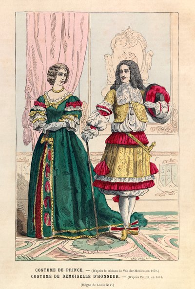 Costume de prince et costume de demoiselle d