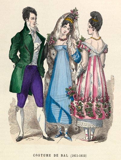 Costumes de bal en 1811 - 1812 - Anonymous Anonymous