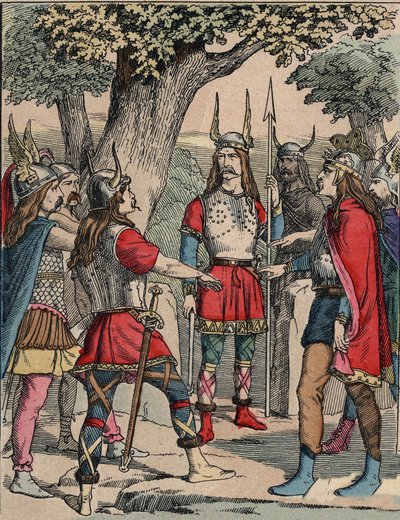 Représentation de Vercingétorix, guerrier et chef gaulois de la tribu des Arvernes, choisi par son peuple pour mener la guerre contre les Romains - Anonymous Anonymous
