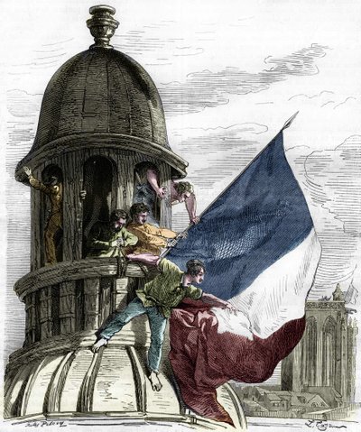 Révolution de 1830 : le drapeau tricolore sur l