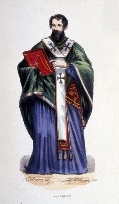 Saint Basile. Gravure vers 1830. Milan - Anonymous Anonymous