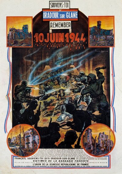 Seconde Guerre mondiale : affiche commémorant le massacre d