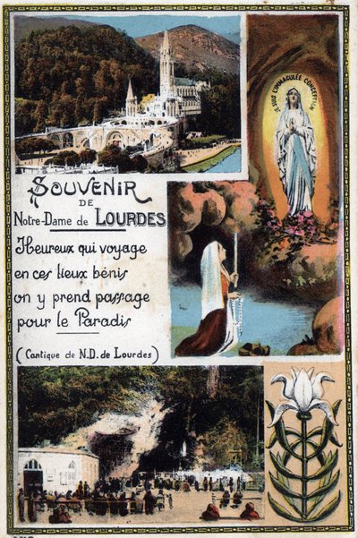 Carte postale souvenir de Lourdes - Hautes-Pyrénées (65) vers 1900 - Anonymous Anonymous