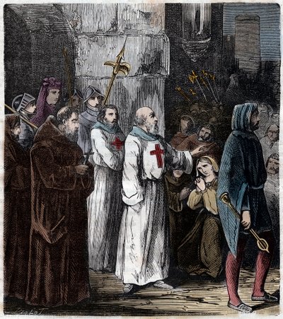 Supplice des Templiers : Jacques de Molay grand maître de l
