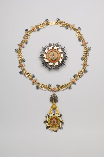 Thaïlande - Ordre de la Maison Royale de Chakri : plaque, collier et pendentif - début du 20e siècle - Anonymous Anonymous