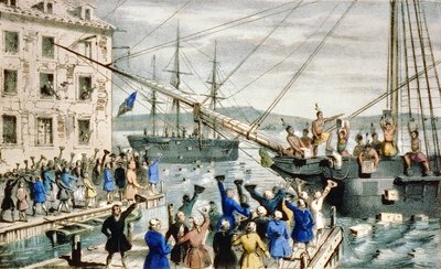 La Boston Tea Party : Destruction du thé dans le port de Boston - Anonymous Anonymous