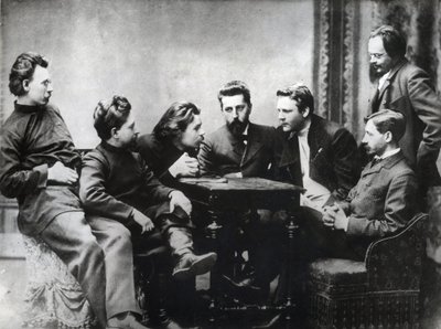 Le Sreda littéraire de Moscou - Membres du cercle littéraire Sreda, formé dans la seconde moitié des années 1890 par des écrivains réalistes russes - Portraits d
