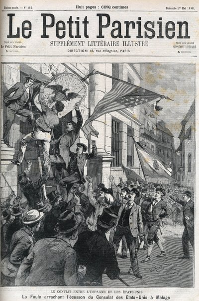 La guerre hispano-américaine : la foule arrache l