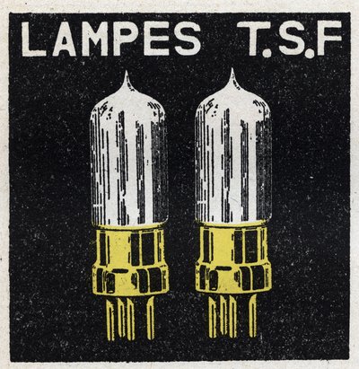 La T.S.F. : lampes T.S.F. Illustration anonyme de 1925. Collection privée. - Anonymous Anonymous