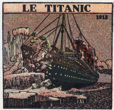 La T.S.F. : le naufrage du Titanic en 1912. Des messages de détresse ont été envoyés depuis le poste T.S.F. du navire après la collision avec un iceberg. Illustration anonyme de 1925. Collection privée. - Anonymous Anonymous