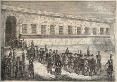 Le bagne de Rochefort au XIXe siècle. Gravure dans « Histoire des bagnes depuis leur création à nos jours » (1877) par Pierre Zaccone. - Anonymous Anonymous