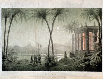Les rives du Nil. Illustration pour l
