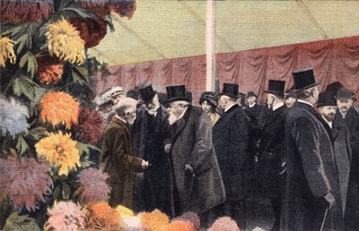 La fête du chrysanthème : exposition officielle de chrysanthèmes. Gravure. Un des journaux « Le petit parisien » du 20/11/1910. Collection privée. - Anonymous Anonymous