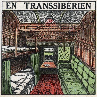 Les chemins de fer : intérieur du wagon d