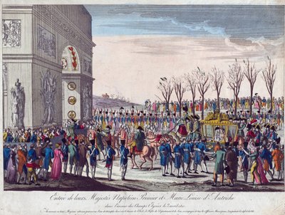 Le cortège nuptial de Napoléon et Marie-Louise le 2 avril 1810 - Anonymous Anonymous