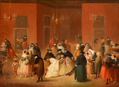Thème du carnaval vénitien, maison de jeu (Il Ridotto) - Anonymous Anonymous