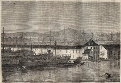 Le bagne de Toulon au XIXe siècle. Gravure dans "Histoire des bagnes depuis leur création à nos jours" (1877) par Pierre Zaccone (1817-1895). Collection privée. - Anonymous Anonymous