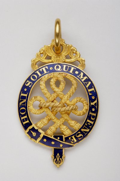 Ordre de la Jarretière: insigne de gentleman-bailli du bâton noir - Modèle adopté en 1566 - Devise « Honi soit qui mal y pense » - Anonymous Anonymous