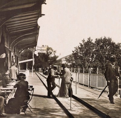 Exposition Universelle de 1900 à Paris : Le trottoir roulant - Collection privée - Anonymous Anonymous