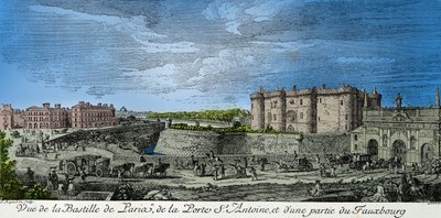 Vue de la Bastille de Paris, la Porte Saint Antoine et une partie du faubourg au 18ème siècle, Gravure, Collection privée - Anonymous Anonymous