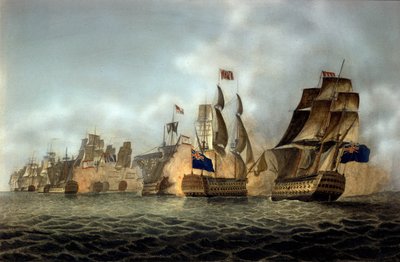 Vue de la bataille du cap Saint-Vincent le 14/02/1797 Gravure de 1798 - Anonymous Anonymous