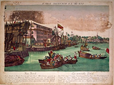 Vue du port de la ville de New York aux États-Unis, à gauche un chantier naval. L