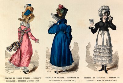 Costumes féminins entre 1810 et 1812 (règne de l