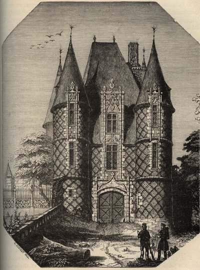 Château de Carrouges - Le donjon - Orne Normandie - gravure dans « PATRIE » - DESCRIPTION PICTURESQUE DE LA FRANCE EN 6 VOLUMES PAR LUCIEN HUARD - fin XIXe siècle - Anonymous Anonymous