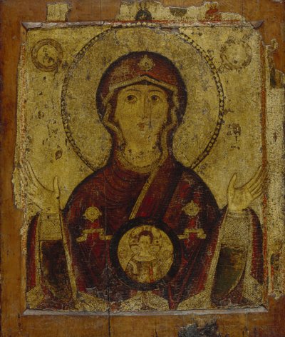 Notre-Dame du Signe, début du 13ème siècle - Anonymous Russian icon painter