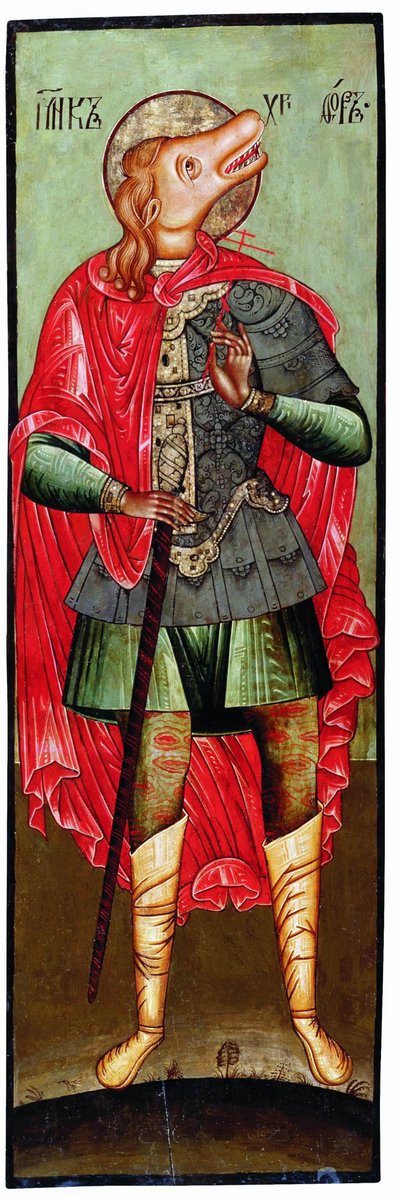Saint Christophe en cynocéphalie, 17ème siècle - Anonymous Russian icon painter
