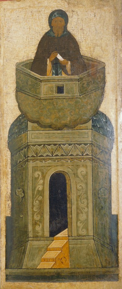 Saint Daniel Stylite. De la gamme Deesis, 16ème siècle - Anonymous Russian icon painter