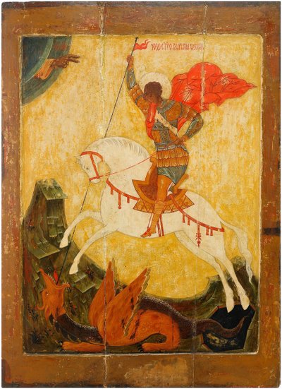 Saint Georges et le Dragon, vers 1600 - Anonymous Russian icon painter