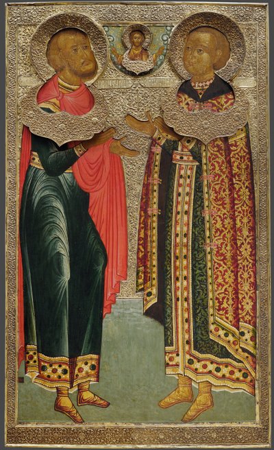 Saint Jean Sochavsky et Tsarévitch Ivan Mikhaïlovitch, 1639-1640 - Anonymous Russian icon painter