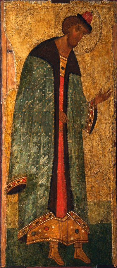 Saint Prince Boris, 15ème siècle - Anonymous Russian icon painter