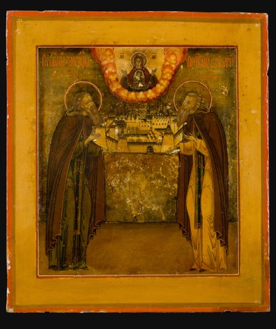 Saints Zosime et Savvatiy de Solovki, fin 18ème siècle - Anonymous Russian icon painter