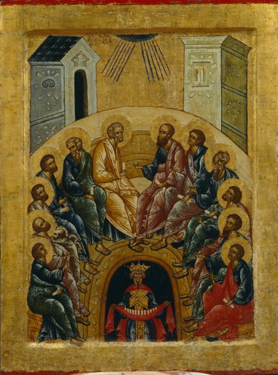 La Descente du Saint-Esprit, 1497 - Anonymous Russian icon painter