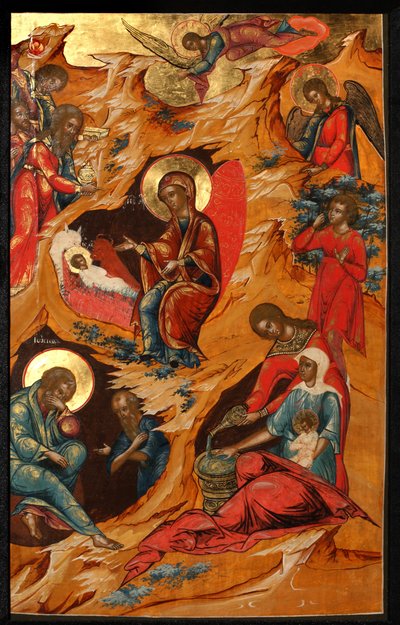 La Nativité du Christ, 18e siècle - Anonymous Russian icon painter