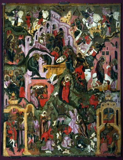 La Nativité du Christ - Anonymous Russian icon painter