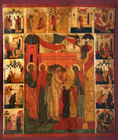 La Présentation de la Vierge Marie - Anonymous Russian icon painter