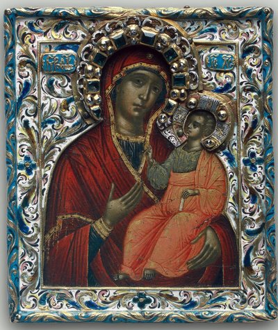 La Théotokos de Tikhvine, fin du 17ème siècle - Anonymous Russian icon painter