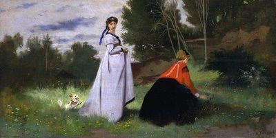 Deux dames dans un paysage - Anselm Feuerbach